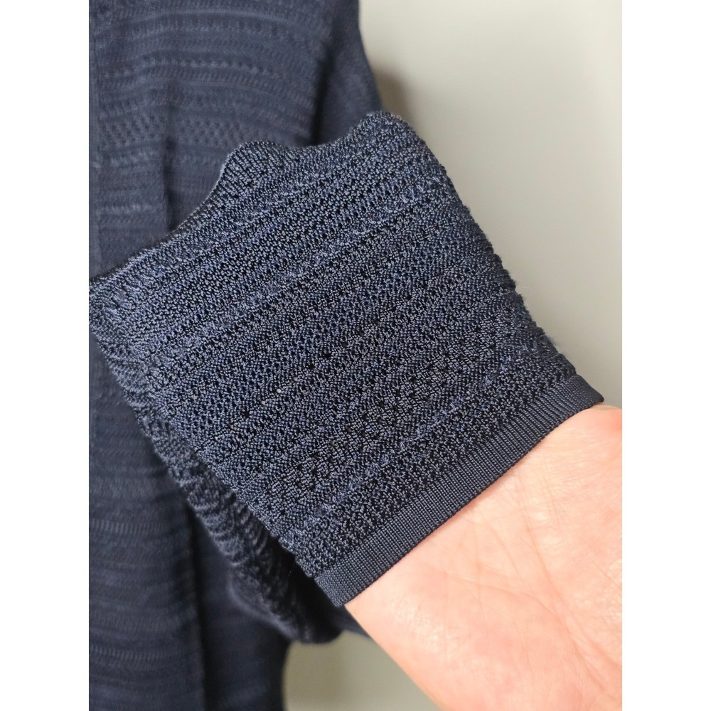 Ralph Lauren Black Label Navy Open Front Textured Knit Cardigan Size L - Picture 5 of 11